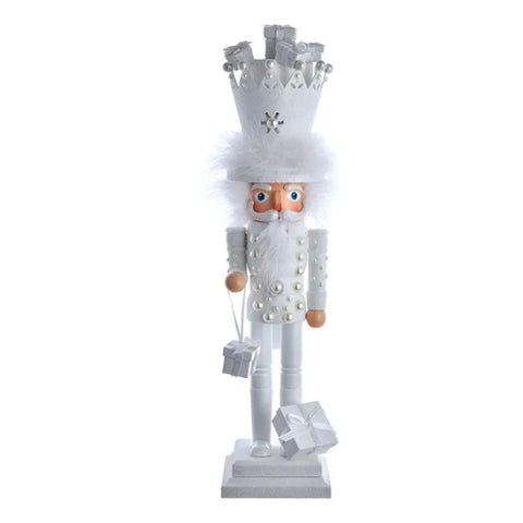 Kurt Adler 18-Inch Hollywood White King Nutcracker with Gifts