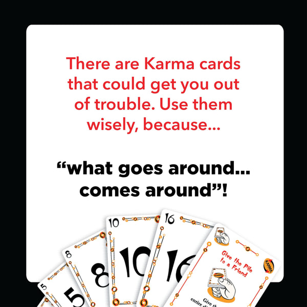 PlayMonster KARMA Card Games for Kids – Kids, Family Games Night, Multi-Player, Screen Free, Travel Games, Playing Cards, What Goes Around, Comes Around, Ages 8+
