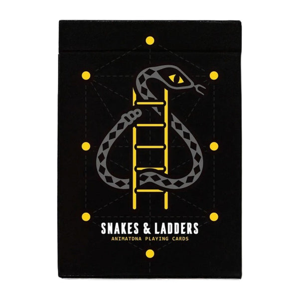 MECHANIC INDUSTRIES Snakes & Ladders Playing Cards - Animated Flip-Book Marked Deck, Poker Size Standard Index, Custom Faces, Snakebite Gaff and Reveal Jokers, Includes Magic Tutorials
