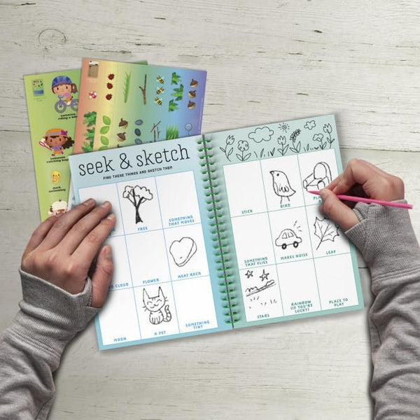 Craft-tastic Scavenger Hunt Journal – 32-Page Nature DIY Craft Kit with 521 Stickers, Outdoor Exploration & Creative Prompts for Kids Ages 6+