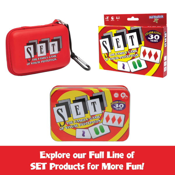 PlayMonster SET Card Game of Visual Perception - Race to Find The Matches, For Ages 8+, 81 Cards, Rules included