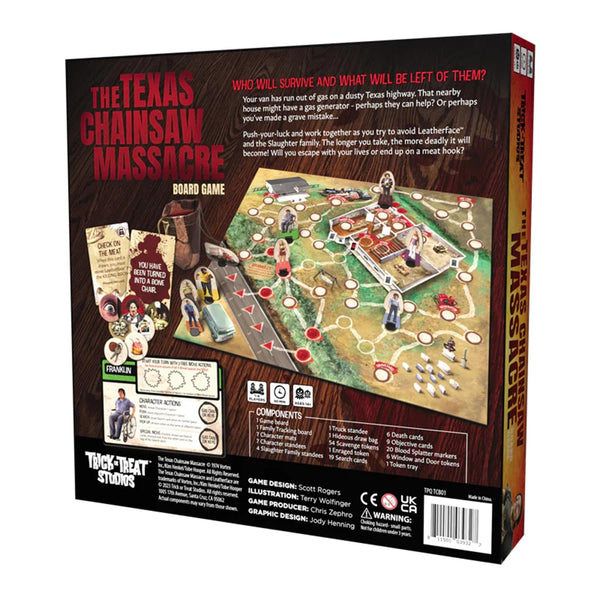 Trick Or Treat Studios The Texas Chainsaw Massacre Board Game - Pull Tokens, Survive the Slaughter Family, Horror Cooperative Strategy Game, 1-4 Players Ages 14+