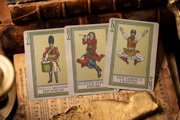 Kings Wild Project 12 Days Of Christmas Luxury Playing Cards - Standard Edition, Festive Holiday Themed Collectible Christmas Deck, Poker Size Custom Index