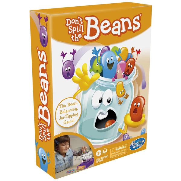 Hasbro Gaming Don't Spill The Beans - The Bean-Balancing, Jar-Tipping Game, 2 Players Ages 3+