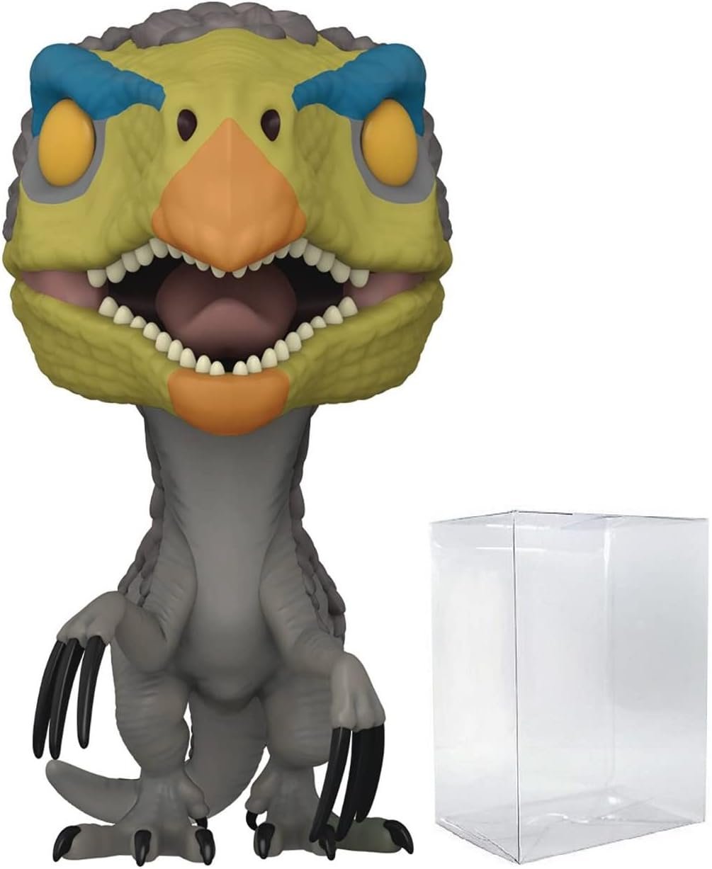 POP Jurassic World Dominion - Therizinosaurus Funko Vinyl Figure (Bundled with Compatible Box Protector Case), Multicolor, 3.75 inches