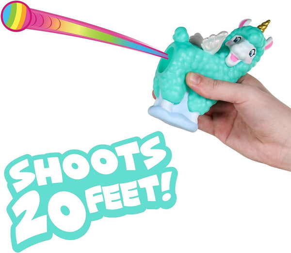 Hog Wild Llamacorn Foam Ball Popper Toy - Rainbow Pooping Unicorn Llama - Shoot Foam Balls up to 20 feet - 6 Balls Included - Age 4+