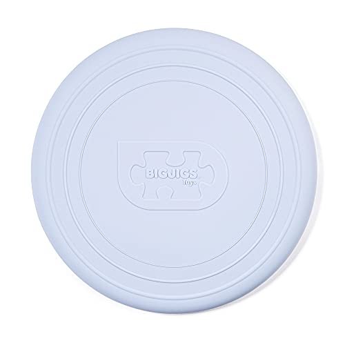 Bigjigs Toys Frisbee Flying Disc (Dove Grey) - Silicone Frisbee for Kids, Quality Flying Saucers, Beach Toys & Garden Toys, Holiday Toys for Toddlers
