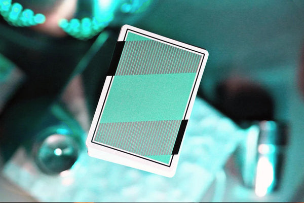 NOC Limited NOC3000X3 (Species X) Playing Cards – Silver/Teal, Premium USPCC Deck, Individually Numbered Collector Edition, GAFF Cards & Marked for Magic & Cardistry