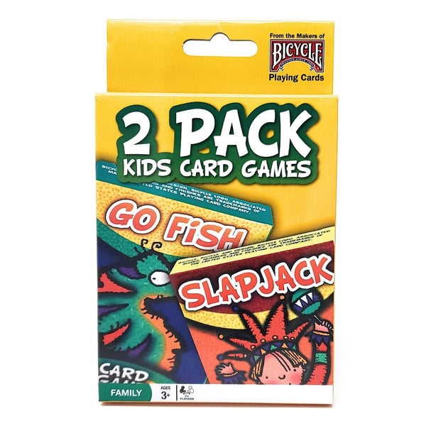 Bicycle Kids Card Games 2 Pack, Go Fish and Slap Jack, Family Card Games for Kids, 2+ Players, Ages 3+