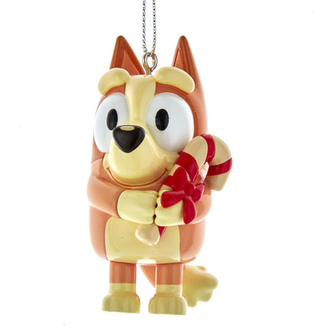 Bluey™ 2.5 Inch Bingo with Candy Cane Blow Mold Ornament