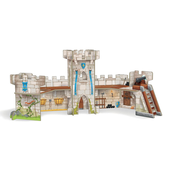 Papo Mini Knights Castle (33107) - Medieval Castle Toy Playset with Walls and Towers for Imaginative Play - Collectible Toy for Boys and Girls, Ages 3+