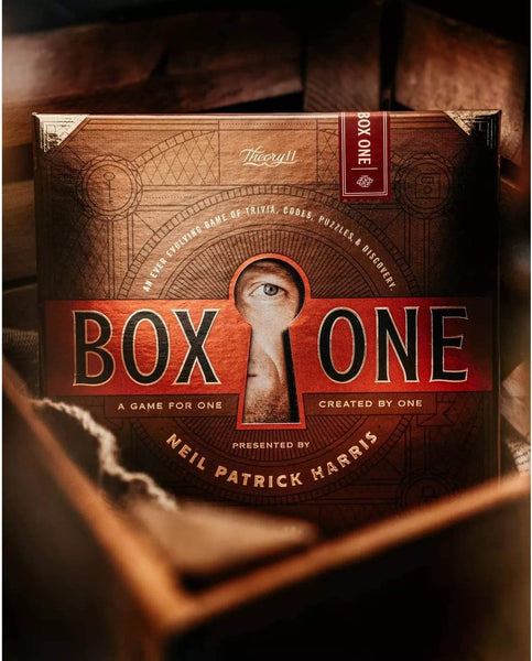 theory11 Box ONE by Neil Patrick Harris - An Incredible Adventure Game Filled With Puzzles, Riddles, Secrets and Surprises - 1 Player Ages 14+