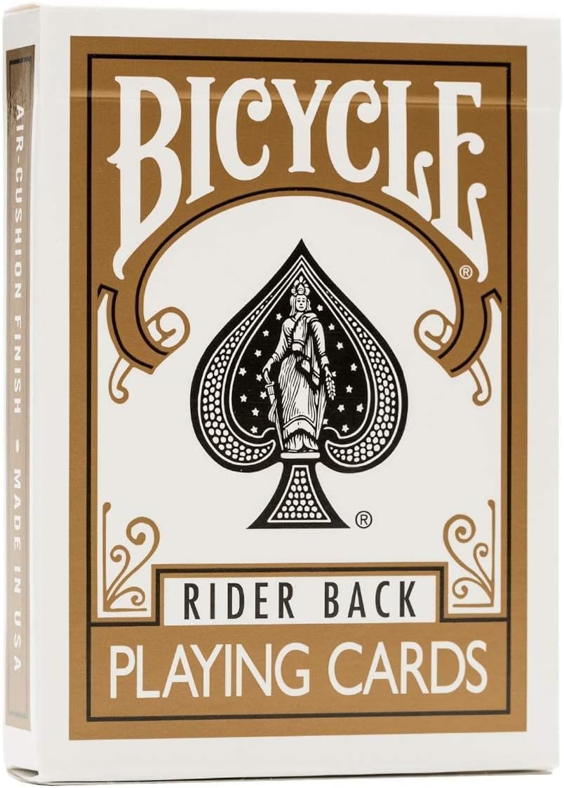 Bicycle Rider Back Gold Playing Cards, Poker Size Standard Index, Classic Deck of Cards for Poker, Blackjack, Family Game Night, Card Games & Magic Tricks