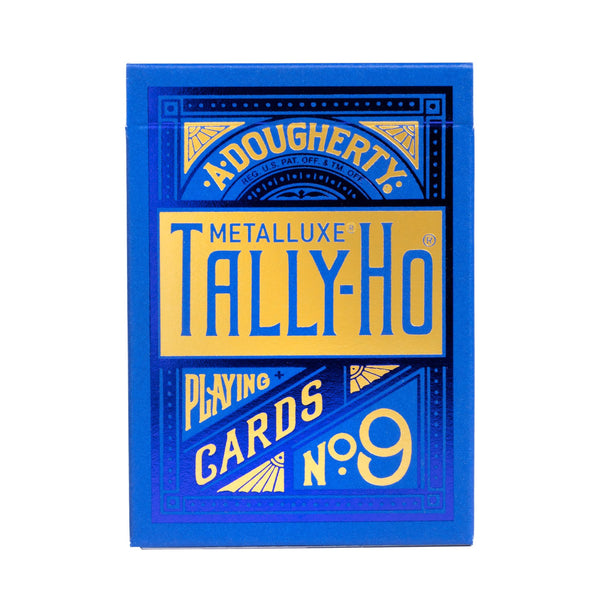 Tally-Ho MetalLuxe Blue Premium Playing Cards, Poker Size Standard Index
