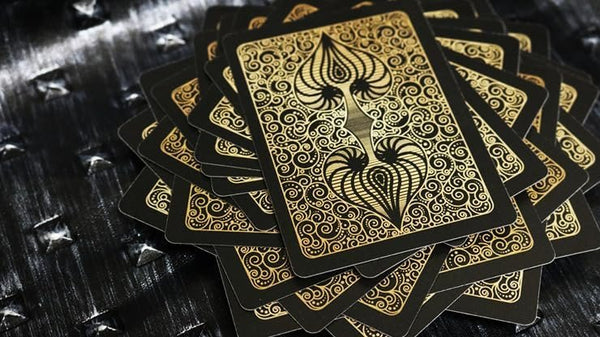 Bicycle Playing Cards 6 Deck Aureo Black Collector's Bundle with Gold Foil Tuck Box.