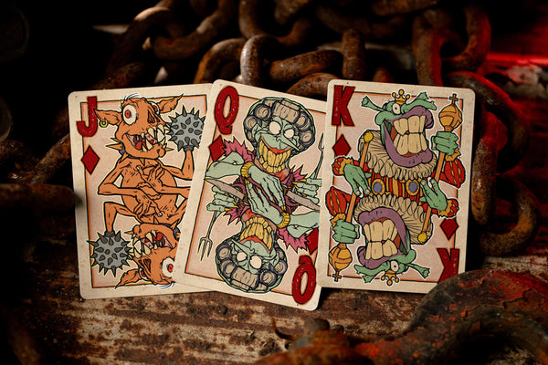 Kings Wild Project Overbite Black Luxury Playing Cards, Standard Edition, Poker Size Custom Index Deck, Monster-Themed Collectible Cards