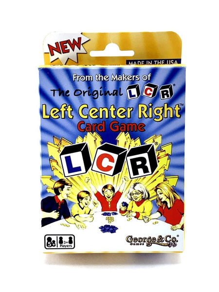 Koplow Games The Original LCR Left Center Right Card Game for Family Game Night, 3+ Players, Ages 5+, Fast-Paced Chip Passing Party Game, 110 Cards, 24 Chips