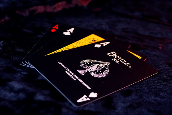 Bicycle Reverse Playing Cards (Blue & Black) - Black Reversed Back USPCC Premium Deck for Magicians, Cardists & Collectors