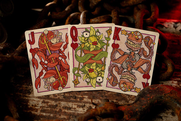 Kings Wild Project Overbite Black Luxury Playing Cards, Standard Edition, Poker Size Custom Index Deck, Monster-Themed Collectible Cards