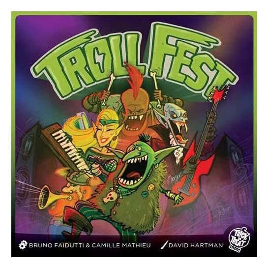 Trick Or Treat Studios TrollFest Board Game - Fantasy Rock Band Strategy Game, Designed by Bruno Faidutti & Camille Mathieu, 3-6 Players Ages 14+