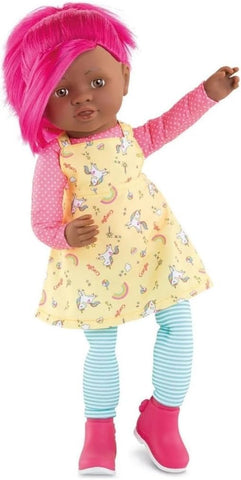 Corolle Rainbow Doll Céléna Soft Body Rag Doll - Easy-to-Style Long, Silky Hair, Vanilla-Scented, 16 Inches