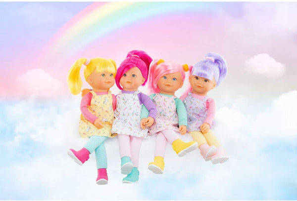 Corolle Rainbow Doll Céléna Soft Body Rag Doll - Easy-to-Style Long, Silky Hair, Vanilla-Scented, 16 Inches