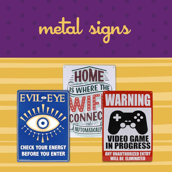 Sarcasm is the Body's Natural Metal Sign - Fun Tin Signs for Man Cave - Metal Dorm Room Decorations, Garage Signs, and Man Cave Signs