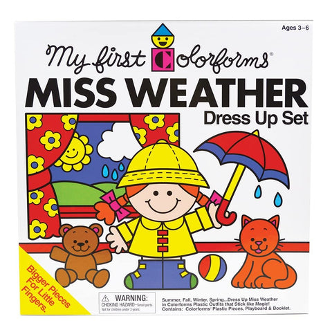 Colorforms My First Colorforms Miss Weather Dress Up Set - Classis Re-Usable Re-Stickable Sticker Set