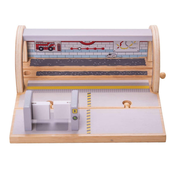 Bigjigs Rail Wooden Underground Train Station, Compatible with Other Major Train Sets & Wooden Railways