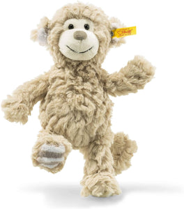 Steiff Bingo Monkey Soft Cuddly Friends, Premium Plush Stuffed Animal Toy (Beige, 8")