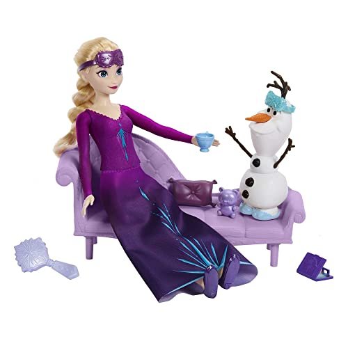 Mattel Disney Frozen Snow Dreams Elsa and Olaf 8-Piece Bedtime Set, Ages 3+