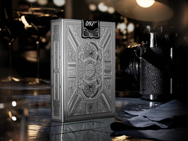theory11 James Bond Silver Edition Playing Cards, Premium 007 Poker Deck, Standard Index