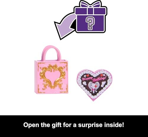 Monster High Scary Sweet Birthday Cupid Asteria Doll in Party Dress With Balloon & Gift