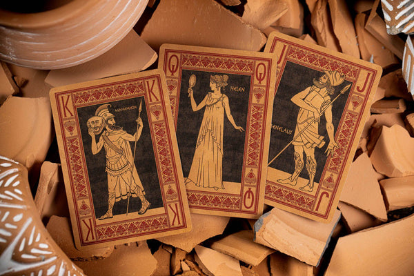 Kings Wild Project The Iliad Luxury Playing Cards, Standard Edition, Poker Size Custom Index, Literature-Themed Collectible Deck Inspired by Homer and Greek Mythology