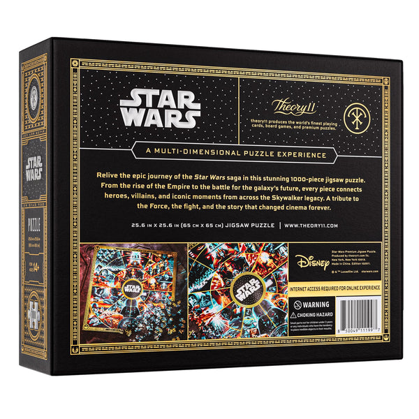 theory11 Star Wars Jigsaw Puzzle - 1,000 Pieces with Gold Foil Accents, Official Lucasfilm Collectible with Carrying Pouch