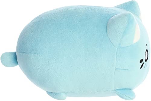 Aurora® Enchanting Tasty Peach® Marble Soda Meowchi Stuffed Animal - Bright & Colorful Design - Showpiece Plush - Blue 7 Inches