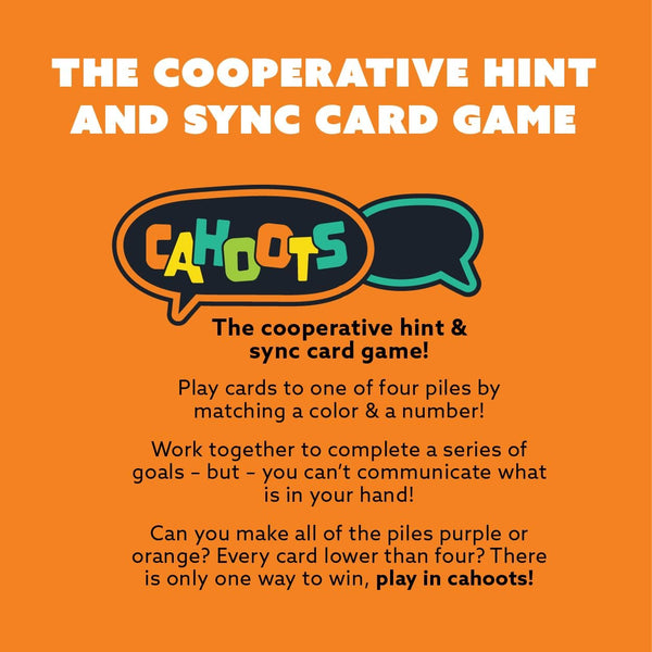 Gamewright - Party to Go - Cahoots - The Cooperative Hint and Sync Card Game - 3-8 Players Ages 10+