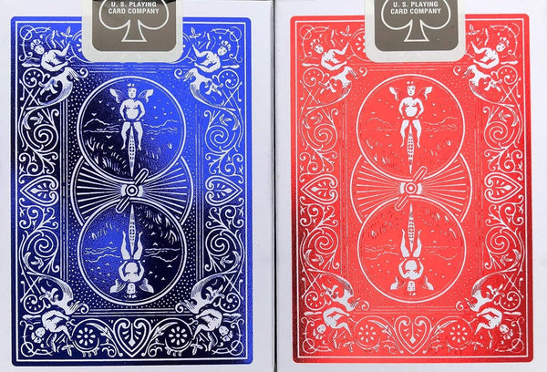 Bicycle Metal Luxe MetalLuxe Rider Back Playing Cards 2 Decks Crimson Red and Cobalt Blue Version 2