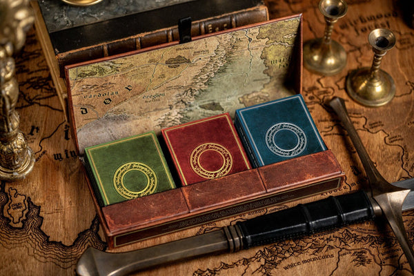 Kings Wild Project The Lord of the Rings Triple Set - Three Deck Luxury Playing Cards Premium Collectible Box Set Inspired by J.R.R. Tolkien’s Middle Earth