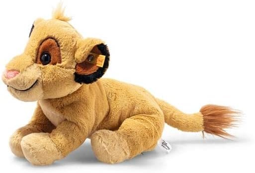 Steiff Disney Original Simba 10" Plush, Soft Cuddly Friends