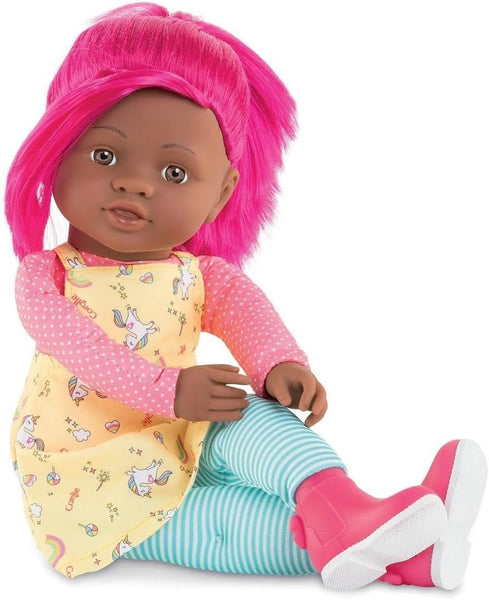 Corolle Rainbow Doll Céléna Soft Body Rag Doll - Easy-to-Style Long, Silky Hair, Vanilla-Scented, 16 Inches