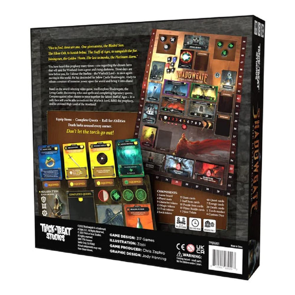 Trick Or Treat Studios Shadowgate: The Living Castle Board Game - Adventure, Fantasy Strategy Game, 2-4 Players Ages 14+