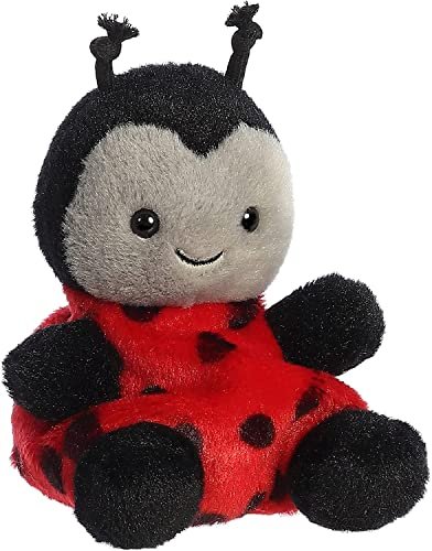 Aurora Palm Pals Set of Two – 5" Queeny Bee (82058) & Lil Spots Ladybug (82059) Plush Toys, Cute Mini Soft Stuffed Animals for Kids & Collectors