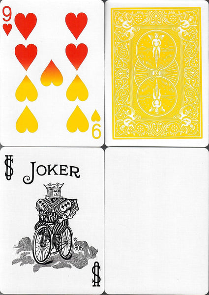 Bicycle Rider Back Yellow Playing Cards, Poker Size Standard Index, Classic Deck of Cards for Poker, Blackjack, Family Game Night, Card Games & Magic Tricks