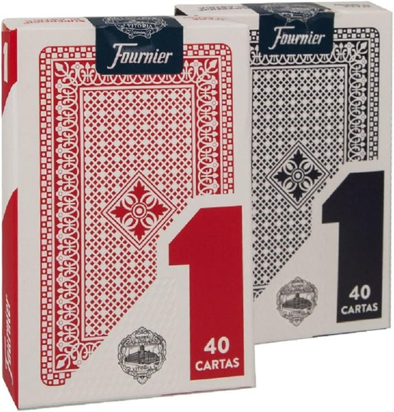Heraclio Fournier No. 1 Spanish Playing Cards – 40-Card Deck with Clubs, Coins, Cups & Swords (1 Deck, Colors May Vary)