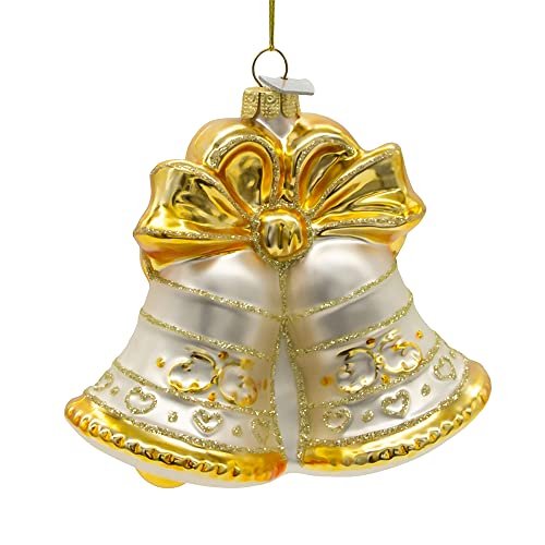 Kurt S. Adler Noble Gems Glass 50th Anniversary Bell Ornament, 4-Inch