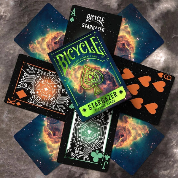 Bicycle Stargazer 203 Playing Cards, Jet In Carina Nebula Themed Deck, Poker Size