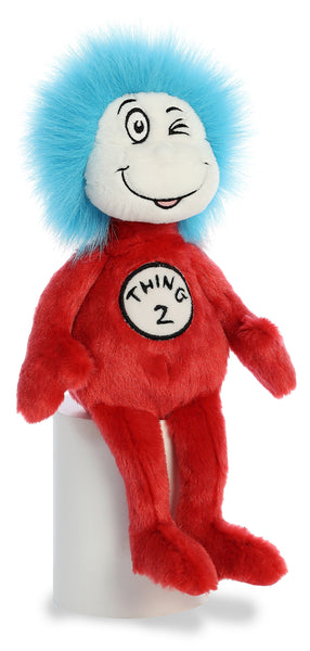 Aurora® Whimsical Dr. Seuss™ Thing Two Stuffed Animal - Officially Licensed Plush for Imaginative Play - Perfect for Kids and Adults - Red 12 Inches