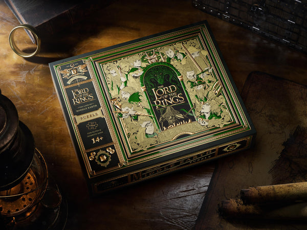 theory11 Lord of The Rings Jigsaw Puzzle - The Land Of Middle Earth - Officially Licensed 1,000 Piece Intermediate Puzzle for Ages 14+