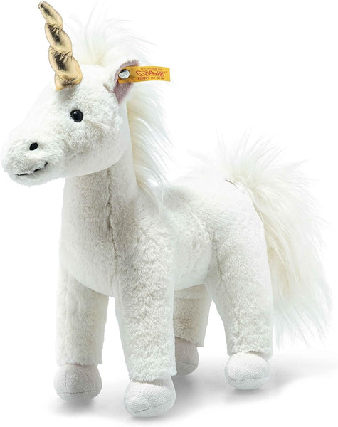 Steiff 067662 Unica Unicorn, Premium Unicorn Stuffed Animal, Standing Stuffed Unicorn Toy with Golden Horn (White, 11")